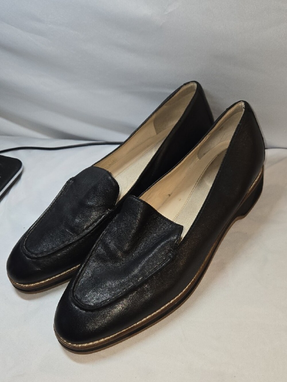 Cole Haan Black Leather Women’s Slip-On Loafers - Picture 3 of 8